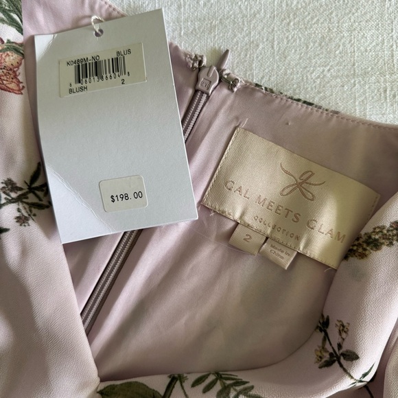 🌟NEW🌟Gal Meets Glam Phoebe floral puff sleeve chiffon Maxi Dress in blush - Picture 15 of 15